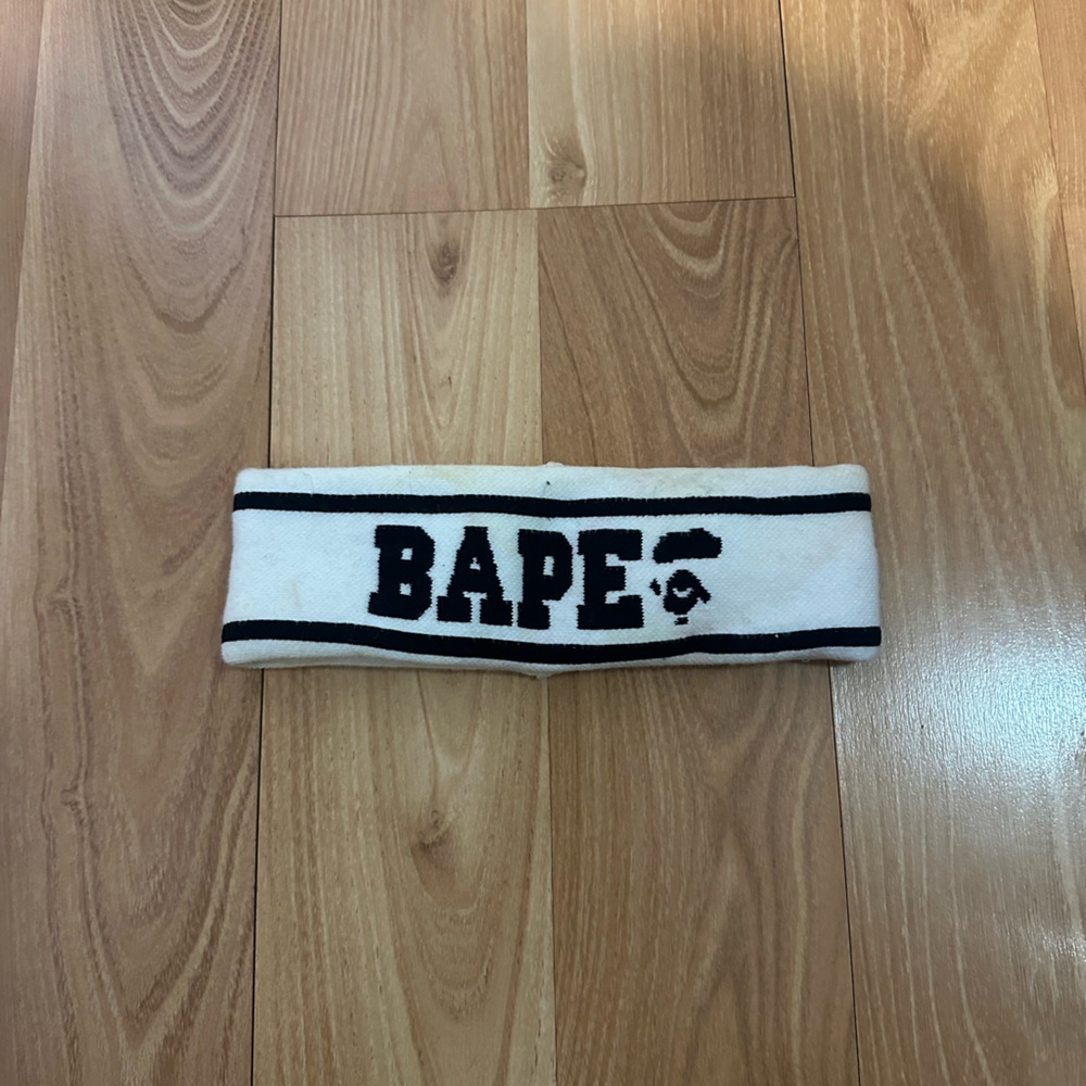 Bape Headband in White and Black